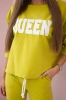 Set with Queen print kiwi