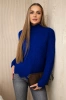 Sweater with decorative frill cornflower blue