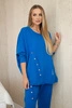 Oversize-Set aus Baumwolle  Sweatshirt + Hose kornblumenblau