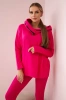 Set of cotton hoodie + leggings fuchsia