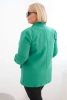 Dámska sako Plus Size bez zapínania s podšívkou XL/2XL zelená