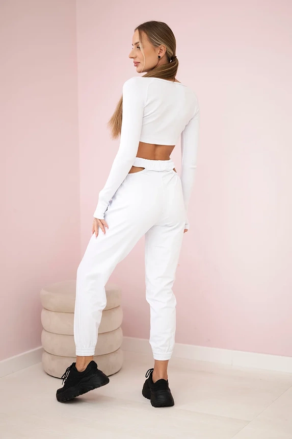 Set with a top blouse white