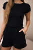 Cotton set with shorts black