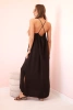 Long dress with straps brown