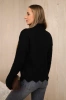Sweater with decorative frill black