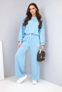 Damen-Set Butterbluse + Hose blau