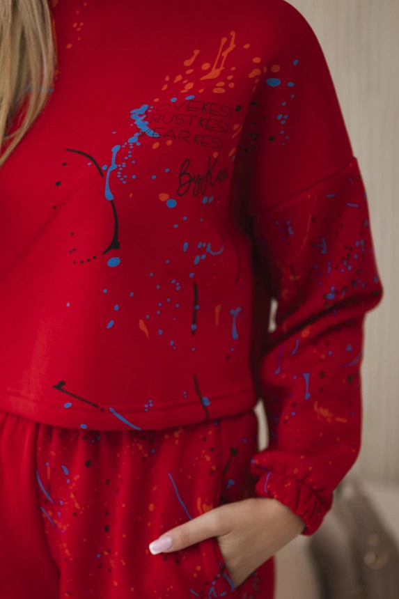 Isolierset mit Farbdruck rot