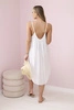 Viscose dress with straps white