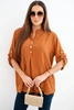 Bluse mit längerem Rücken dunkel camel