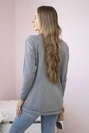 Sweater with front pockets grey