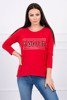 Bluzka z nadrukiem Amour czerwona S/M - L/XL