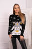 Sweter świąteczny z reniferem czarny
