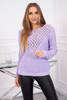 Sweter z ażurowym zdobieniem jasno fioletowy