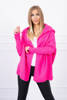Sweter z kapturem i rękawami typu nietoperz różowy neon