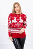 Sweter ze świąteczny motywem czerwony