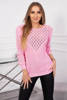Ажурный свитер светло-розовый