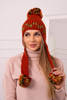 Женская шапка с длинными ушками Nadia K321 руда