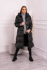 Стеганая зимняя куртка с капюшоном черный