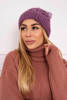 Шляпа с флисом Ilona K218 Фиолетовый+белый