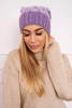 Шляпа с флисом Milano K203 фиолетовый меланж+светло-фиолетовый